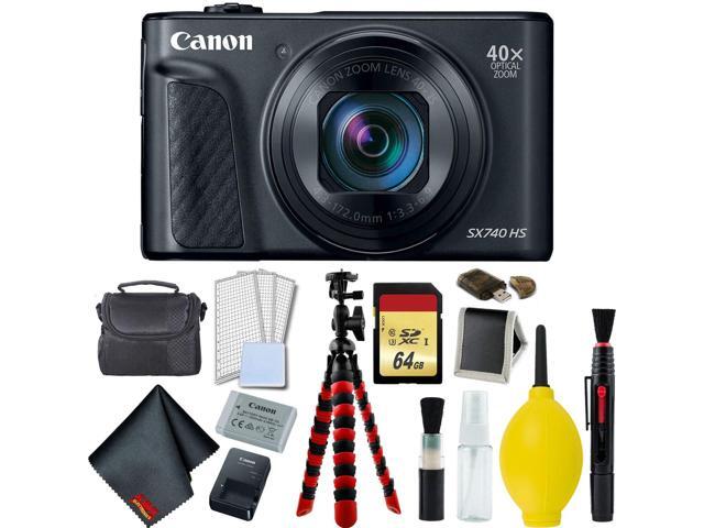 Canon PowerShot SX740 HS Digital Camera (Black) Complete Bundle - Intl Model
