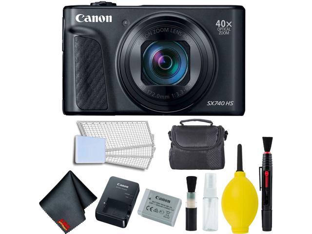 Canon PowerShot SX740 HS Digital Camera (Black) Basic Bundle w/ Carrying Case - Intl Model