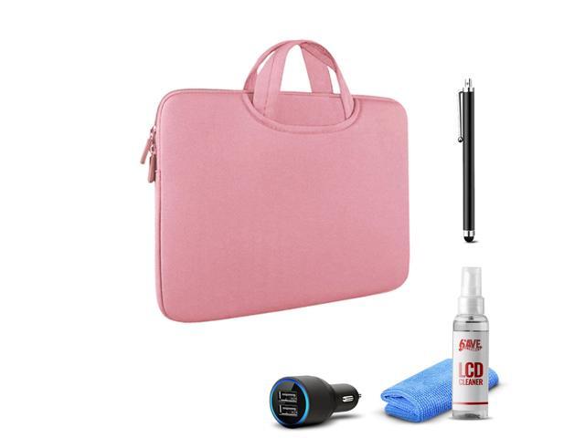 Tablet Essential Accessory Bundle with Pink Sleeve