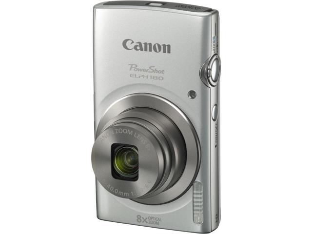 Canon PowerShot ELPH 180 Digital Camera (Silver) + 32GB Card + More Bundle