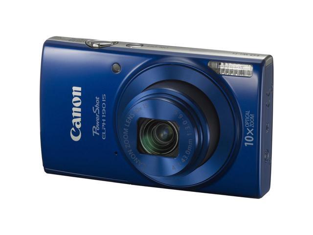 Canon PowerShot ELPH 190 IS Digital Camera (Blue) + 32GB Card + More Bundle