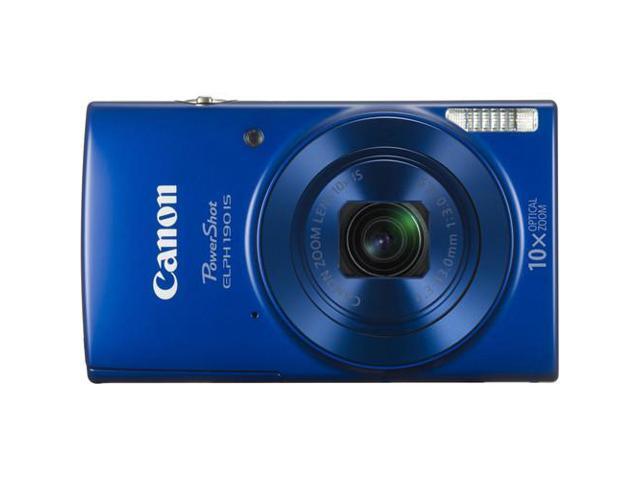 Canon PowerShot ELPH 190 IS Digital Camera (Blue) + 32GB Card + More Bundle