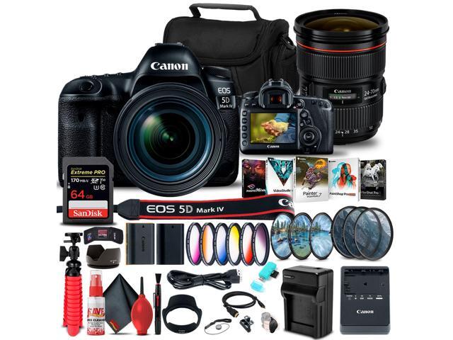 UPC 094148518411 product image for Canon EOS 5D Mark IV DSLR Camera with 24-70mm f/4L Lens (1483C018) Bundle | upcitemdb.com