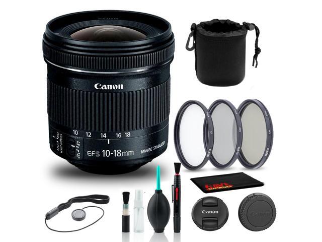 Canon EF-S 10-18mm f/4.5-5.6 IS STM Lens (9519B002) + Filter Kit + More (International Version)