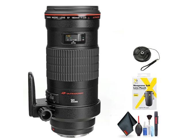 Canon EF 180mm f/3.5L Macro USM Lens for Canon EF Mount + Accessories (International Model with 2 Year Warranty)