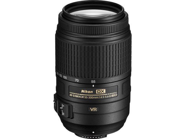 Nikon AF-S DX 55-300mm f/4.5-5.6G ED VR Lens (2197) Intl Model Bundle