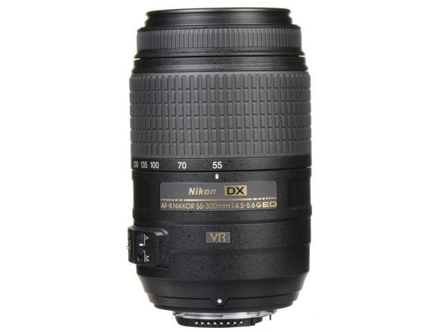 Nikon AF-S DX 55-300mm f/4.5-5.6G ED VR Lens (2197) Intl Model Bundle