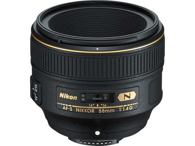 Nikon AF-S 58mm f/1.4G Compact Prime Lens (2210) Intl Model Bundle