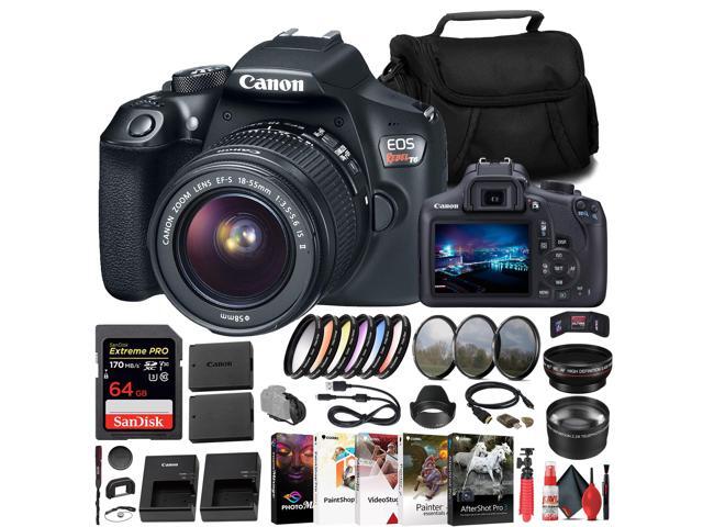 Canon EOS Rebel T6 DSLR Camera W/ 18-55mm Lens + 64GB Card + Filter Kit + More