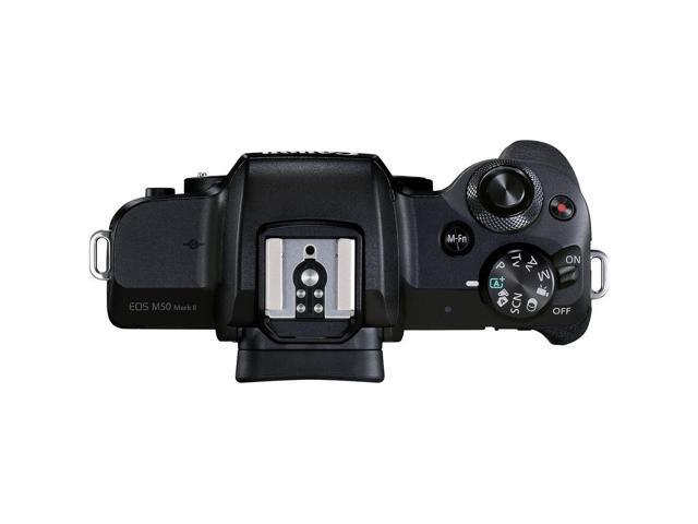 Canon EOS M50 Mark II Mirrorless Camera W/ 15-45mm Lens + 64GB Card Basic Bundle
