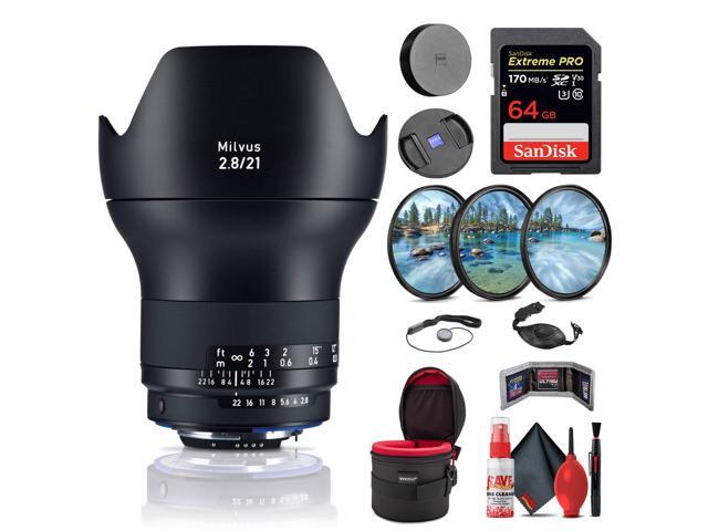 Zeiss Milvus 21mm f/2.8 ZF.2 Lens for Nikon F (2096-548) + Deluxe Kit