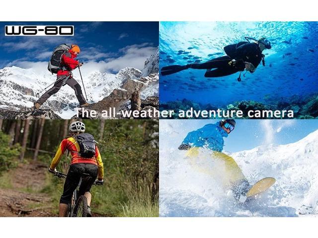 Ricoh WG-80 Orange Waterproof Camera Shockproof Freezeproof Crushproof (International Version)