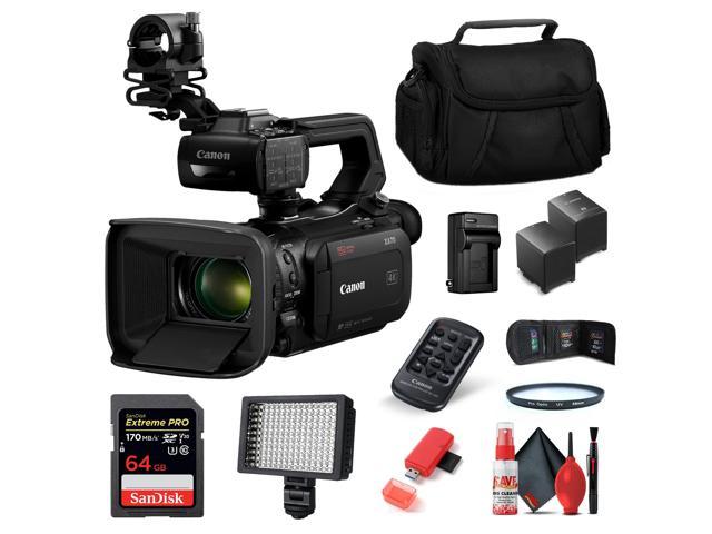 Photos - Camcorder Canon XA70  + Video Light, 64GB Memory Card, & additional accesso 