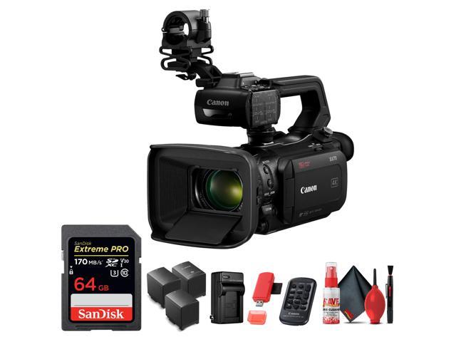 Photos - Camcorder Canon XA70  + 64GB Memory Card, Extra battery/charger & many more 