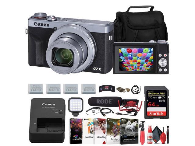 Canon PowerShot G7 X Mark III Digital Camera + Mic + 64GB Card + 3 x Battery + More