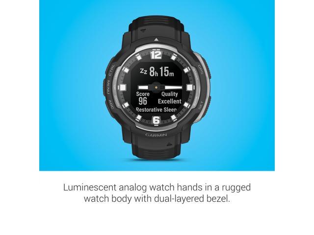 Garmin - Instinct Crossover 45mm Smartwatch Fiber-reinforced Polymer - Black - (2022) - image 4