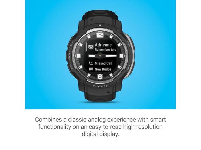 Garmin - Instinct Crossover 45mm Smartwatch Fiber-reinforced Polymer - Black - (2022) - image 5