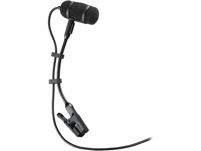 Audio-Technica PRO 35 Cardioid Condenser Clip-on Instrument Microphone with 10-Foot XLR Cable, Carrying Case, 6Ave Clean