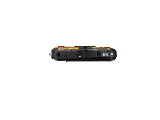 Ricoh WG-80 Waterproof Digital Camera (Orange) with Tripod (International Model)
