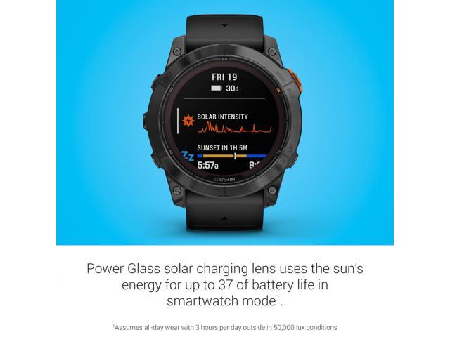 Garmin - fenix 7X Pro Solar GPS Smartwatch 51 mm Fiber-reinforced polymer - Slate Gray - (2023) - image 4