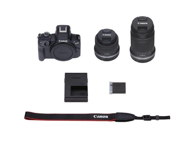 Canon - EOS R50 4K Video Mirrorless Camera 2 Lens Kit with RF-S18-45mm and RF-S55-210mm Lenses - Black - image 12