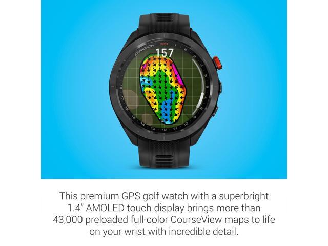 Garmin - Approach S70 GPS Smartwatch 47mm Ceramic - Black Ceramic Bezel with Black Silicone Band - (2023) - image 4