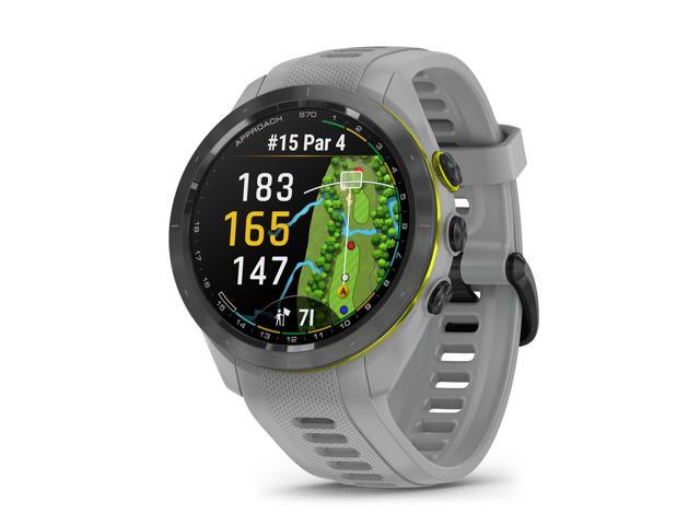 Garmin - Approach S70 GPS Smartwatch 42mm Ceramic - Black Ceramic Bezel with Powder Gray Silicone Band - (2023) - image 3