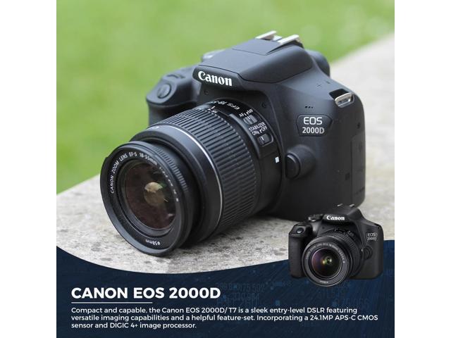 Canon EOS 2000D with EF-S 18-55mm IS II Lens (Intl Model) Ultimate Bundle