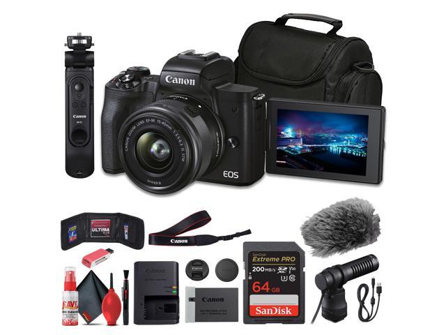 Canon EOS M50 Mark II Mirrorless Camera with 15-45mm Lens Content Creator Kit