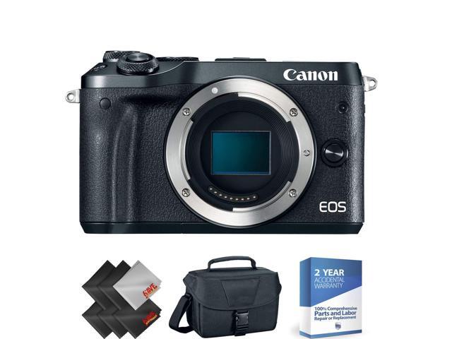 Canon EOS M6 Mirrorless Digital Camera (Body Only, Black) + 2 Year Accidental Warranty
