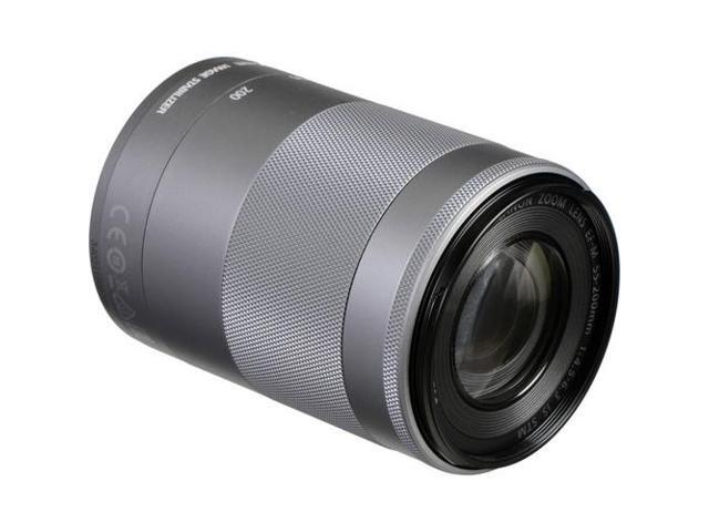 Canon EF-M 55-200mm f/4.5-6.3 IS STM Lens (Silver) (1122C002) + Filter Kit Bundle (International Version)