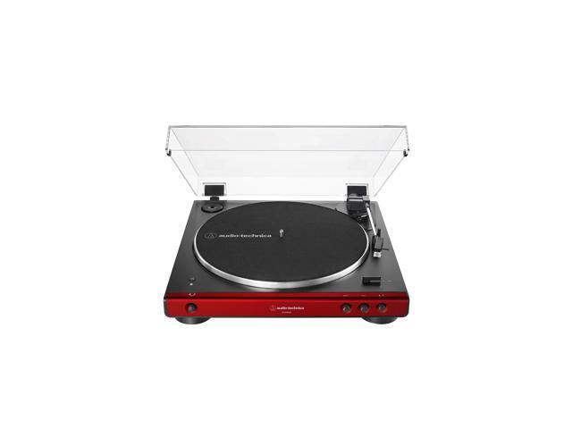 Audio-Technica AT-LP60XBT-RD Fully Automatic Belt-Drive Stereo Turntable, Red/Black, Bluetooth, Hi-Fi, 2 Speed
