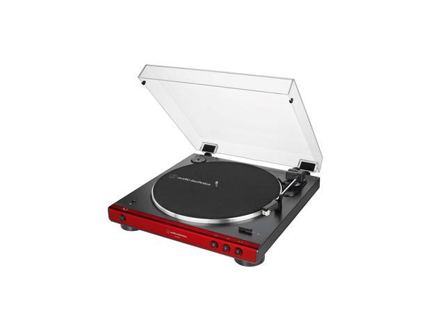 Audio-Technica AT-LP60XBT-RD Fully Automatic Belt-Drive Stereo Turntable, Red/Black, Bluetooth, Hi-Fi, 2 Speed