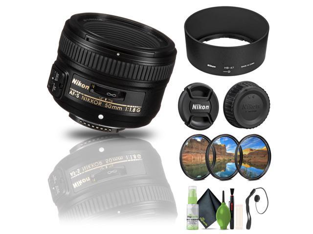 Nikon AF-S NIKKOR 50mm f/1.8G Lens (2199) + Filter Kit + Cap Keeper + Cleaning Kit - Bundle