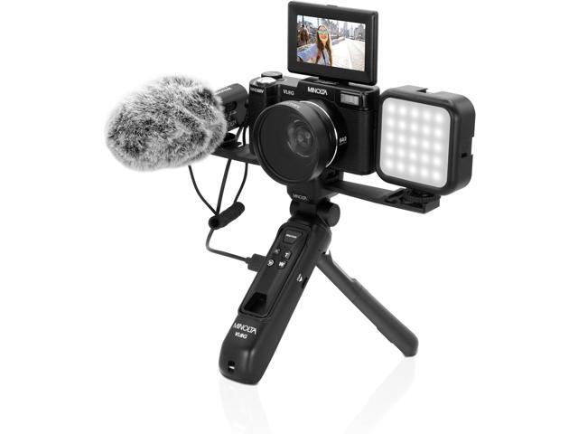 Minolta MND60V 64 MP Autofocus / 4K60FPS Ultra HD VLOG Camera Kit Bundle