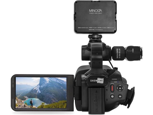 Minolta MN4KPRO 4K60FPS Ultra HD / 64 MP Autofocus Pro Camcorder w/WiFi - Bundle