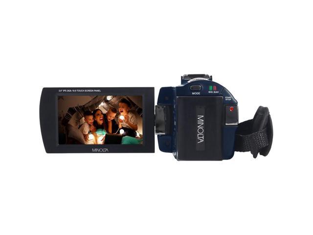 Minolta MN4K25NV 4K Ultra HD 30 MP Night Vision Camcorder (MN4K25NV-W-BL) Bundle