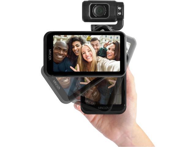 Minolta MN5KGP1 5K Ultra HD 20 MP Handheld Pocket Camcorder w/Motorized Tilting Lens Head