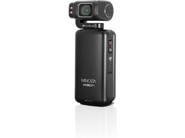Minolta MN5KGP1 5K Ultra HD 20 MP Handheld Pocket Camcorder w/Motorized Tilting Lens Head