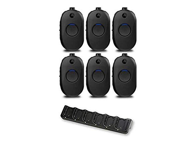 Motorola CLP1010e UHF 1 Channel 1 Watt Two-Way Radio 6-Pack with Bank Charger