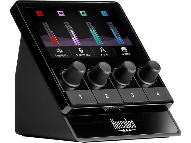 Hercules Stream 100, Audio Mixer for Content Creators, Up to 8 Tracks, Bundle