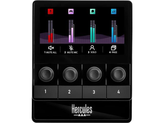 Hercules Stream 100, Audio Mixer for Content Creators, Up to 8 Tracks, Bundle