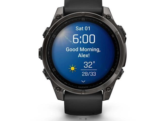 Garmin - fēnix 8 AMOLED Sapphire GPS Smartwatch 47mm Fiber-reinforced polymer - Carbon Gray DLC Titanium - (2024) - image 3