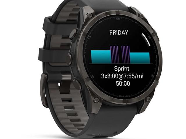 Garmin - fēnix 8 AMOLED Sapphire GPS Smartwatch 47mm Fiber-reinforced polymer - Carbon Gray DLC Titanium - (2024) - image 4