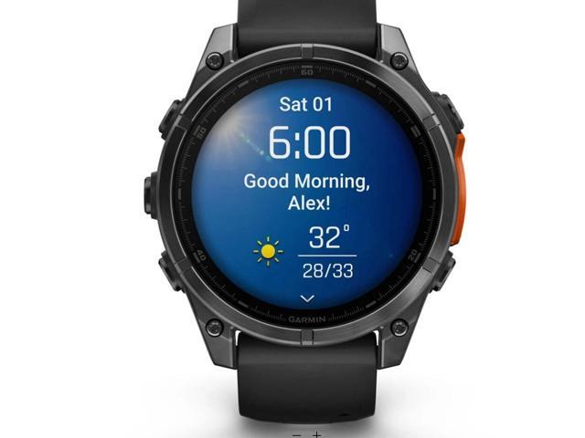 Garmin - fēnix 8 AMOLED  GPS Smartwatch 47 mm Fiber-reinforced polymer - Slate Gray - (2024) - image 3