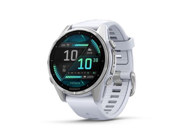 Garmin - fēnix 8 AMOLED  GPS Smartwatch 43mm Fiber-reinforced polymer - Silver - (2024) - image 2