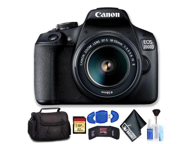 Canon EOS 2000D with EF-S 18-55mm IS II Lens (Intl Model) Deluxe Bundle