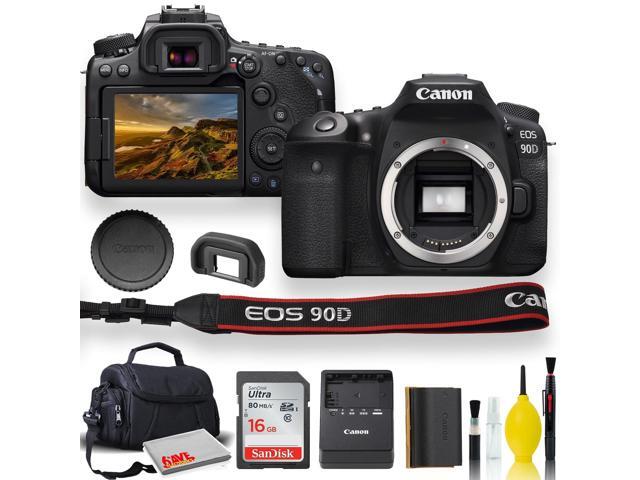 Canon EOS 90D DSLR Camera With Padded Case, Memory Card, and More - Starter Bundle Set