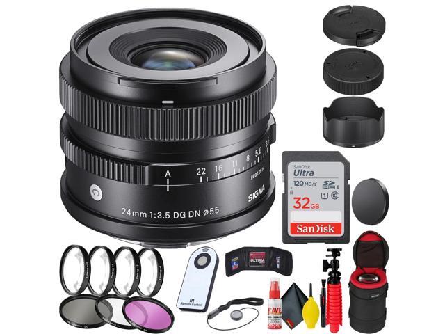 Sigma 24mm f/3.5 DG DN Contemporary Lens for Sony E + 32GB SD Card Bundle