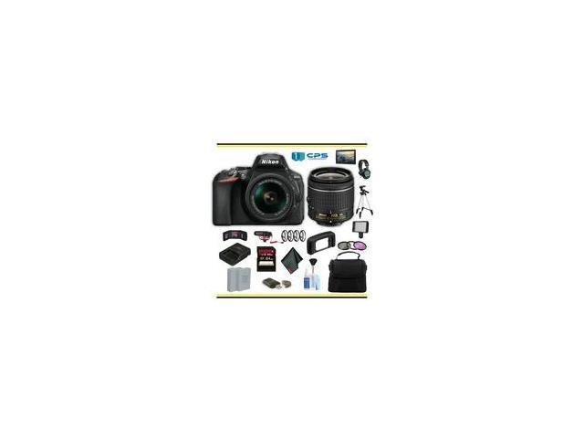 Nikon D5600 DSLR Camera with 18-55mm Lens Advanced Bundle W/ Bag, Extra Battery, LED Light, Mic, Filters and More - (Intl Model)